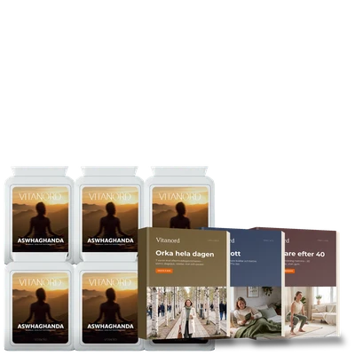 6 burkar Vitanord Ashwagandha + gratis e-böcker