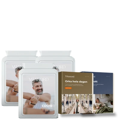 3 burkar Vitanord Q10 + gratis e-böcker