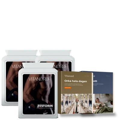3 burkar Vitanord Testorin + gratis e-böcker