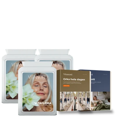 3 burkar Vitanord VitaFlora + gratis e-böcker